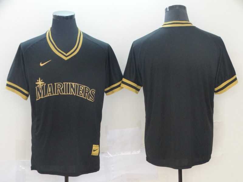 Mariners Blank Black Gold Nike Cooperstown Collection Legend V Neck Jersey,We sell and wholesale Mariners Blank Black Gold Nike Cooperstown Collection Legend V Neck Jersey on line form chian!